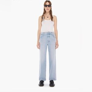 MOTHER Blue Flare Wide Leg Jeans